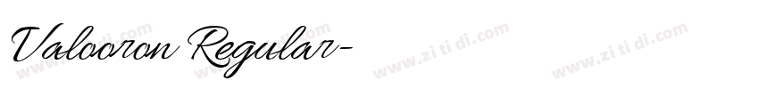 Valooron Regular字体转换